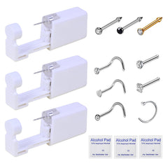 HYJLPAF nose piercing kit gun for quick, clean home piercing