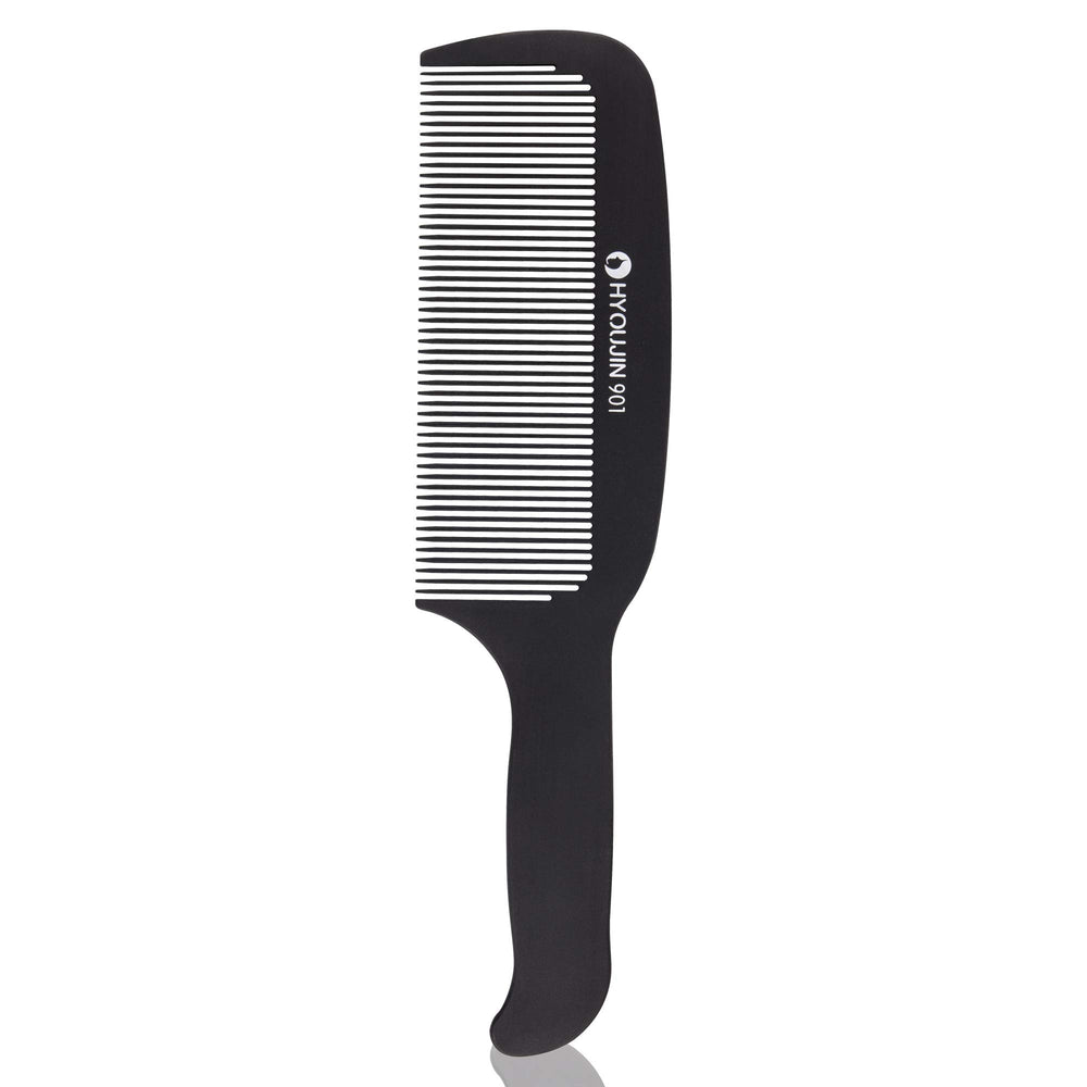 HYOUJIN 901 black carbon flat-top clipper comb for precise flat-top styling.