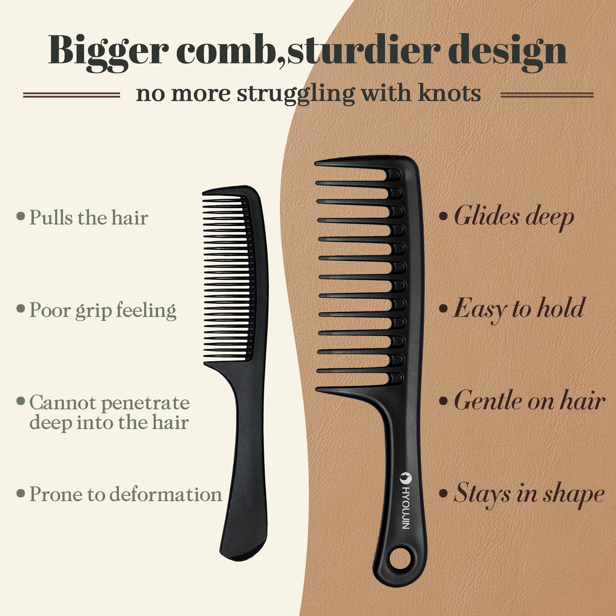 HYOUJIN black paddle in bathroom setting, ready for daily grooming.