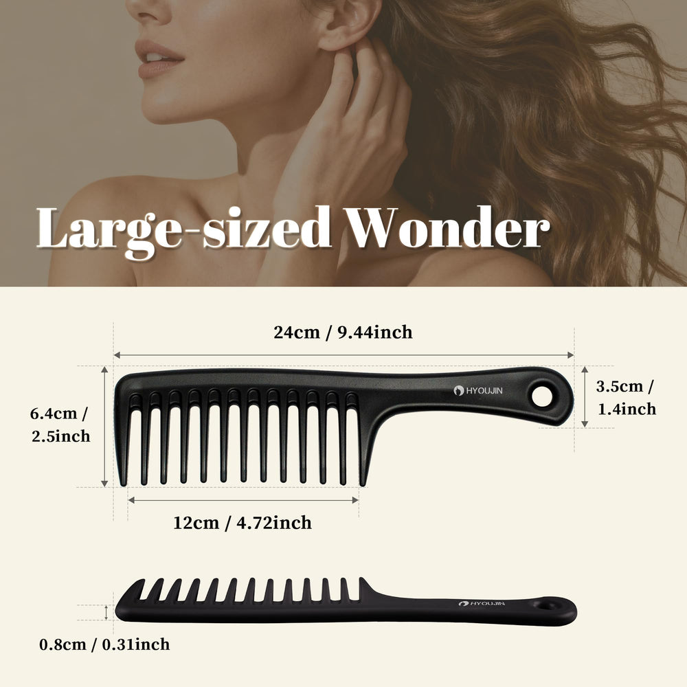 HYOUJIN paddle teeth close-up, wide spacing for gentle detangling.