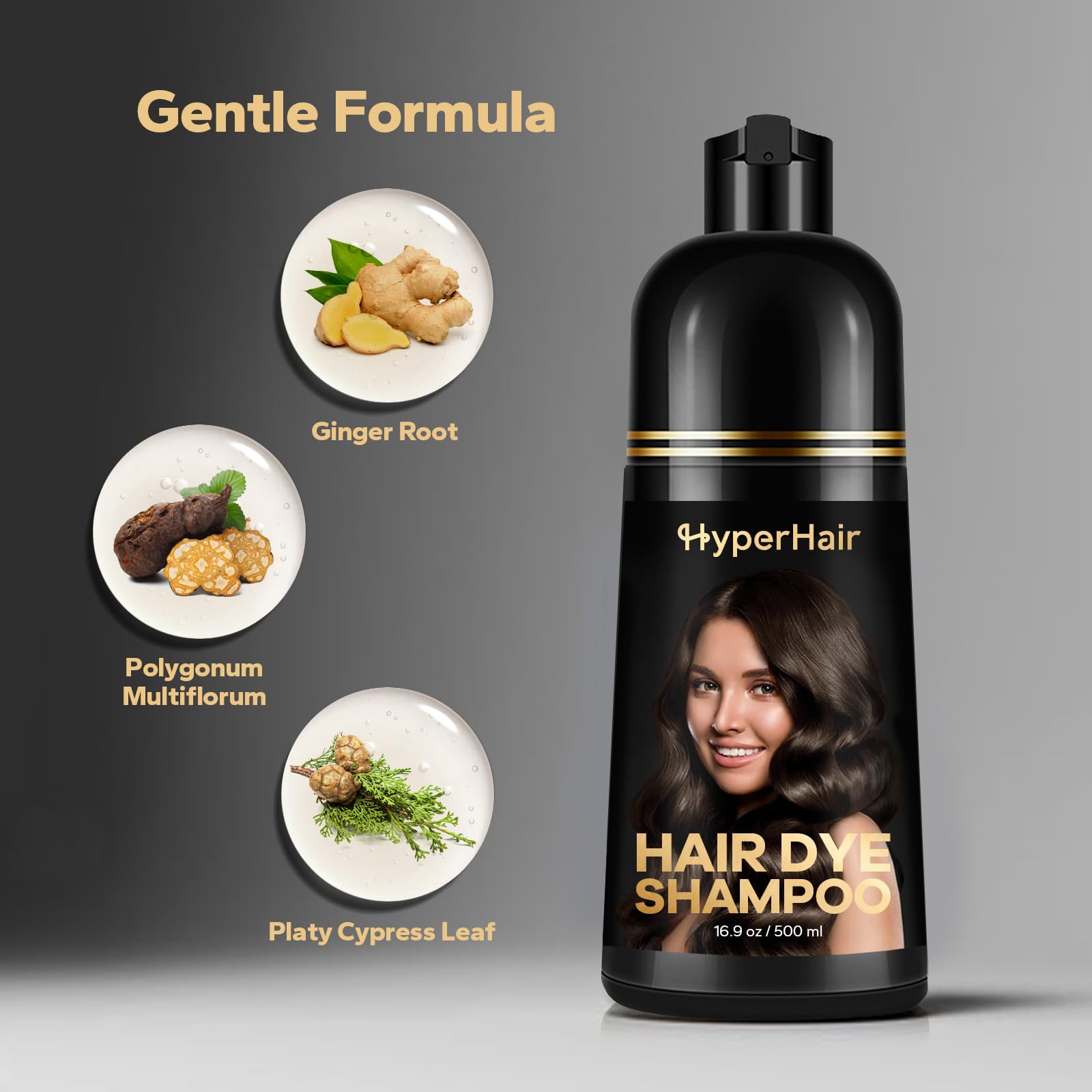 HyperHair fórmula suave cuida mientras colorea.