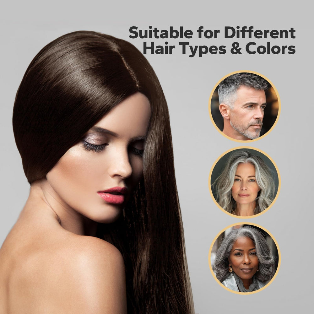 HyperHair shampoo tinte, resultado con brillo saludable.