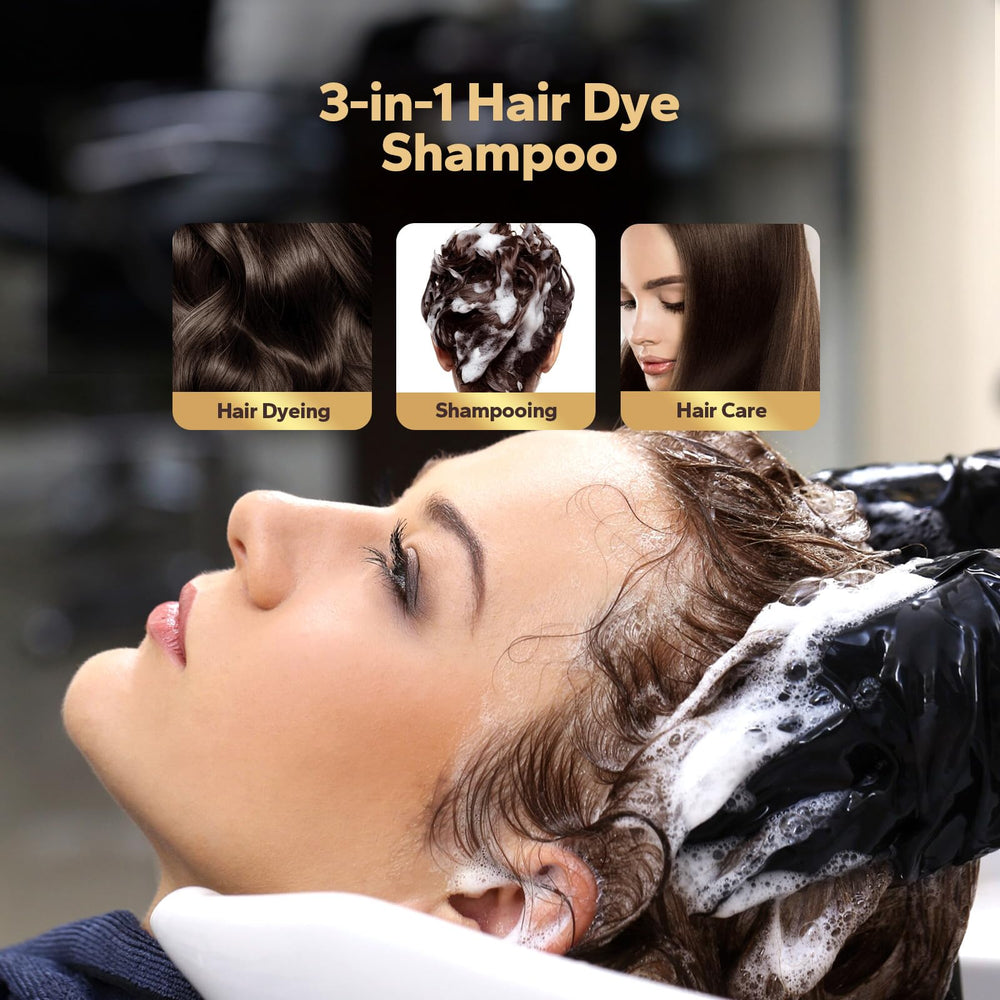 HyperHair shampoo tinte, uso fácil en casa.