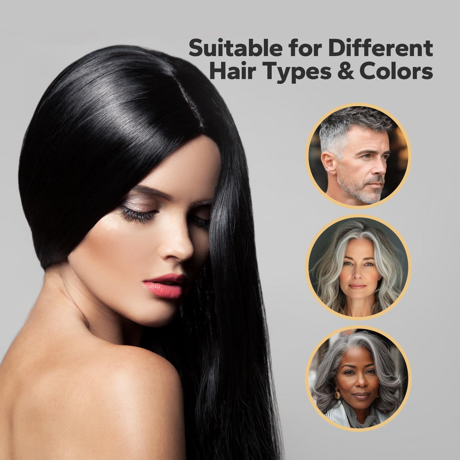 HyperHair empaque-prueba-tapa facilita almacenamiento y uso diario.