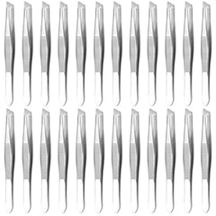 HYQO 24 Pcs Mini Tweezers Bulk Pack with multiple backups for home and travel use