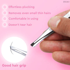 HYQO compact 3.5 inch tweezers ideal for purses and kits