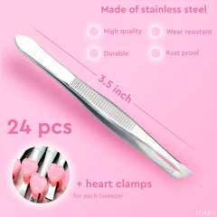 HYQO heart clamps stainless steel tweezers showing design and grip