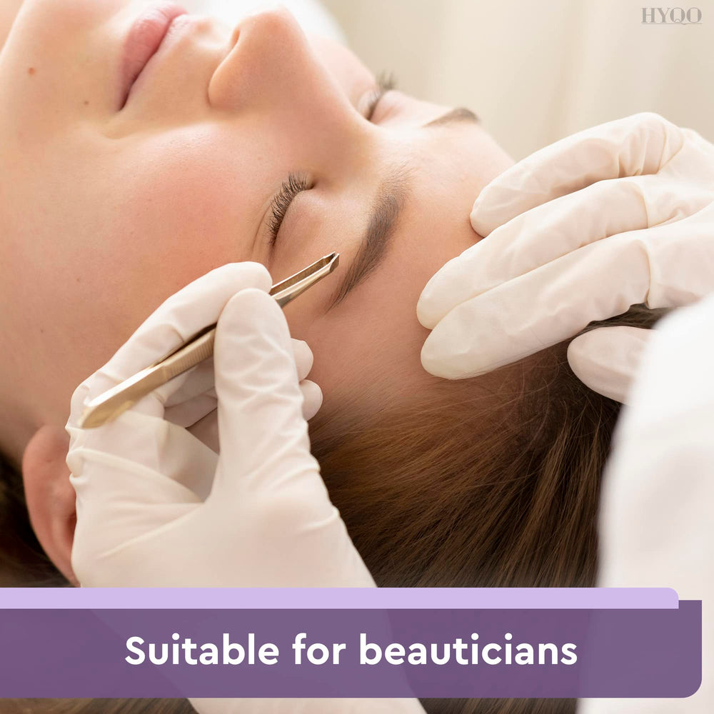 HYQO multi-purpose tweezers suitable for brows, nose, and delicate hairs.