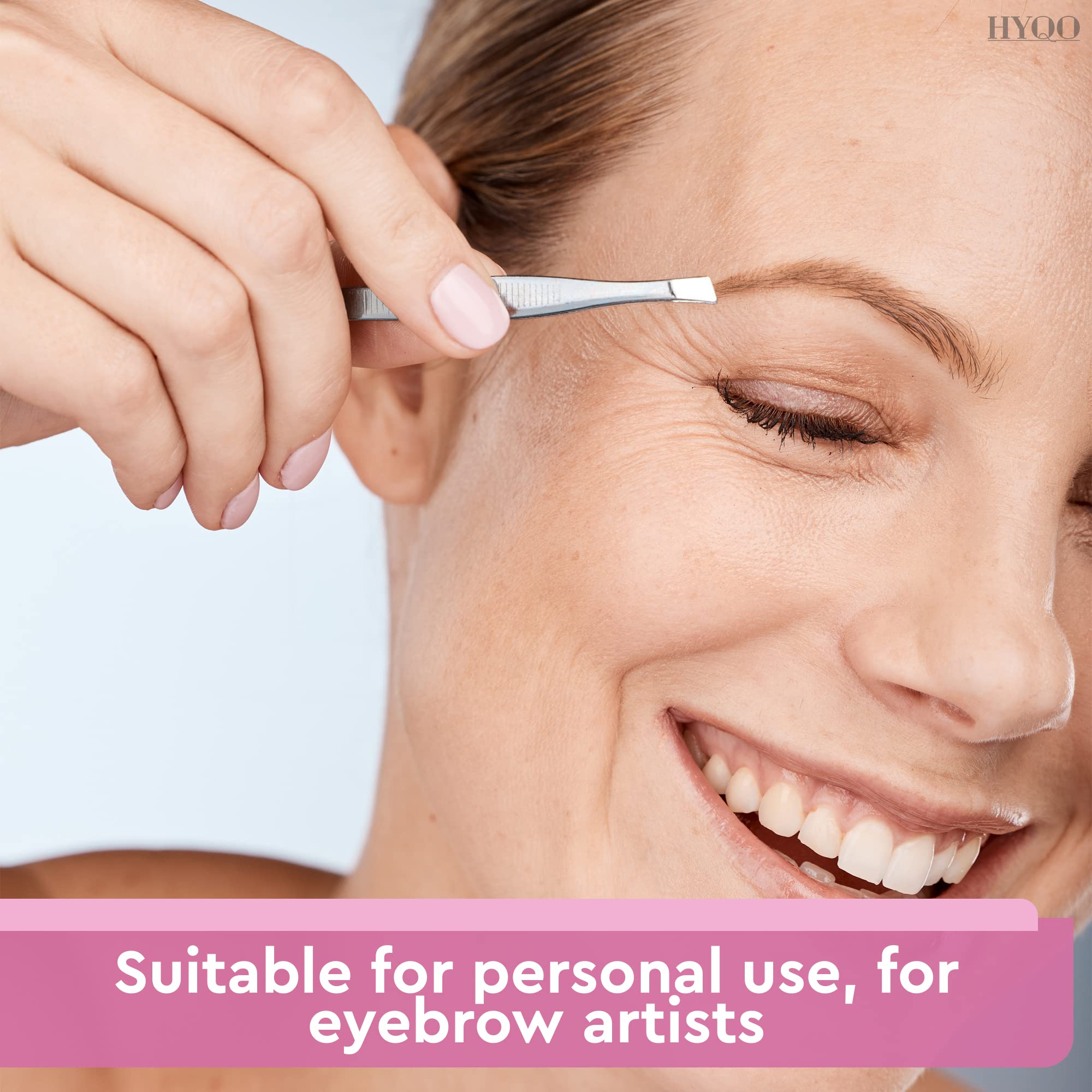 HYQO slanted tips stainless steel tweezers for precise control