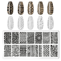 HYWWPFLAY geometry design plate for modern nail art patterns