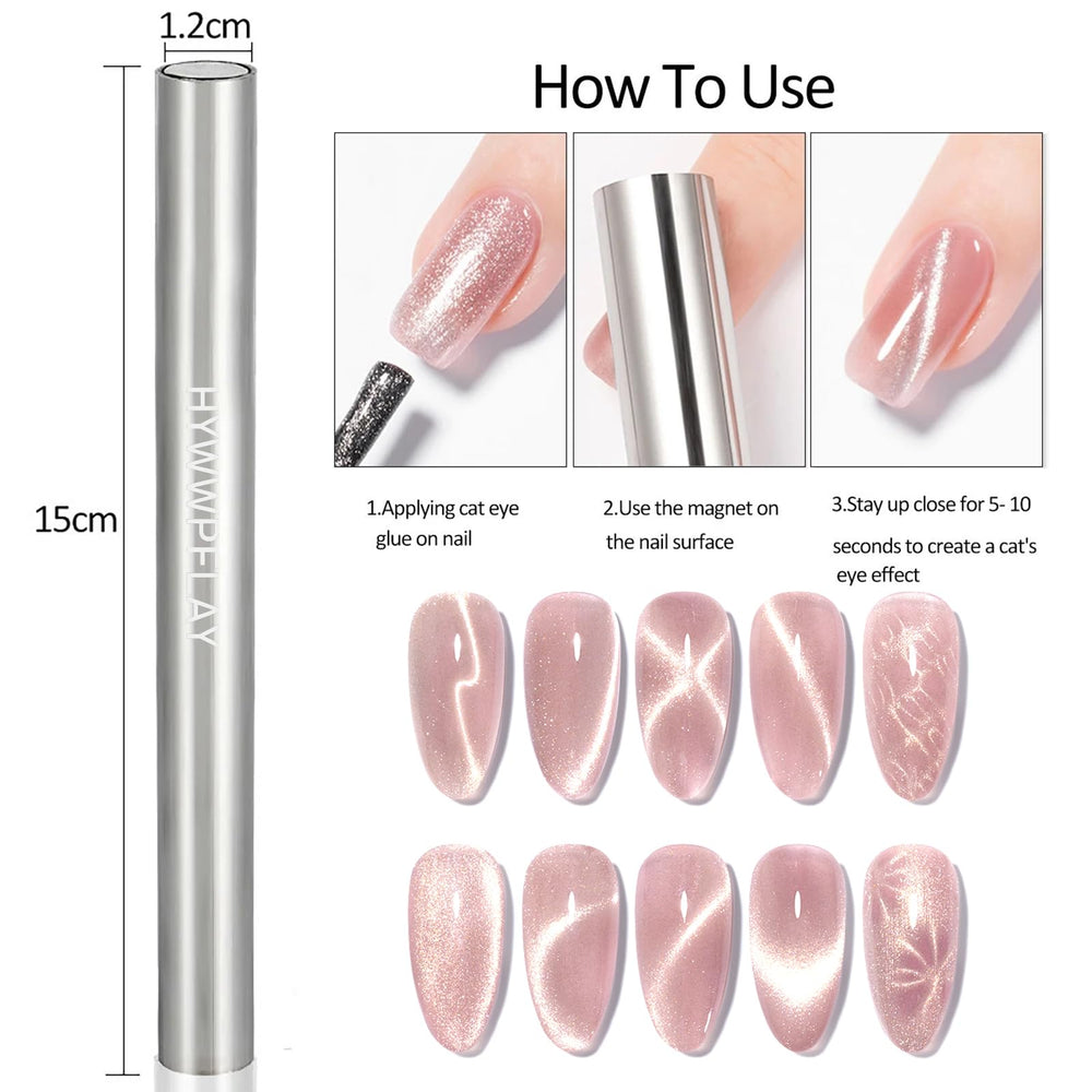 HYWWPFLAY kit imanes uñas ojo de gato con diseño versátil