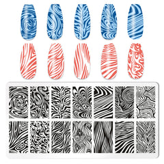 HYWWPFLAY snake print plate enables edgy nail designs and texture