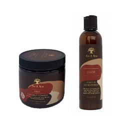 I AM hair care duo on display showcasing hydration and cleansing benefits for curls