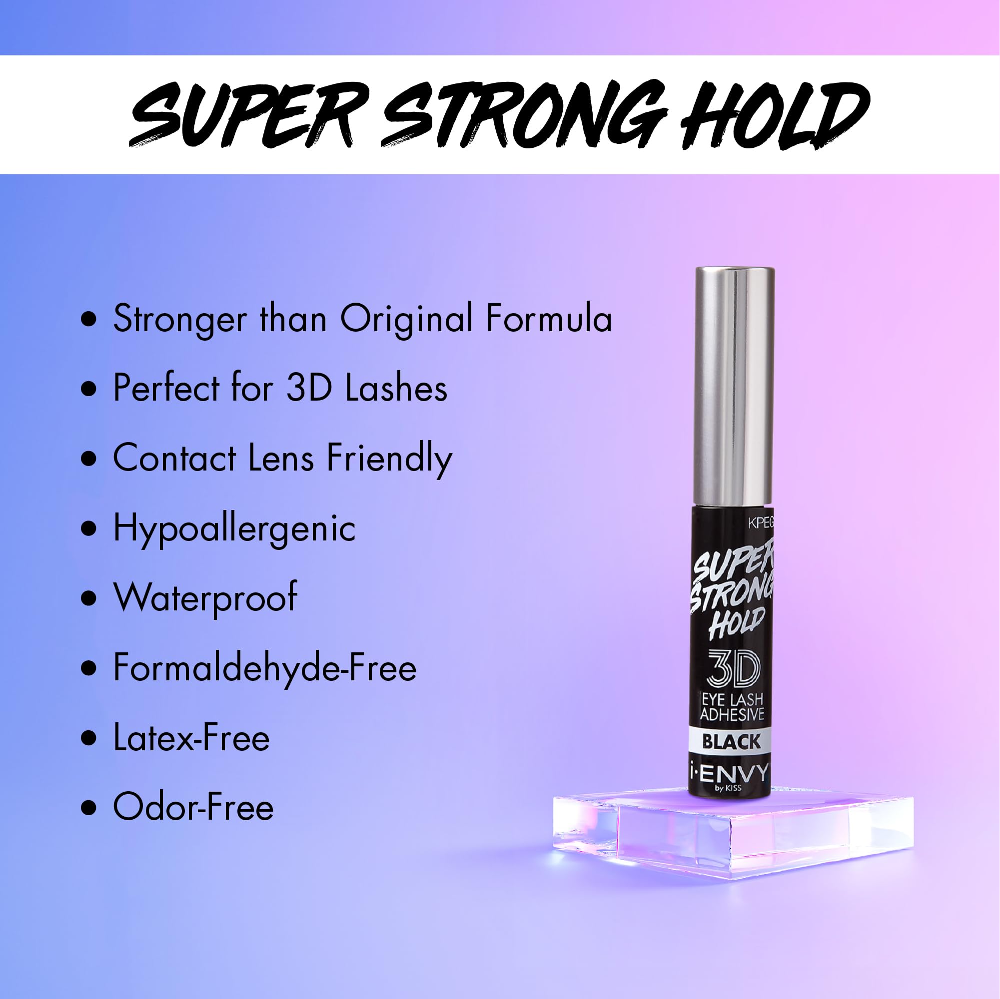 iENVY precision brush applicator enables clean, precise lash application.