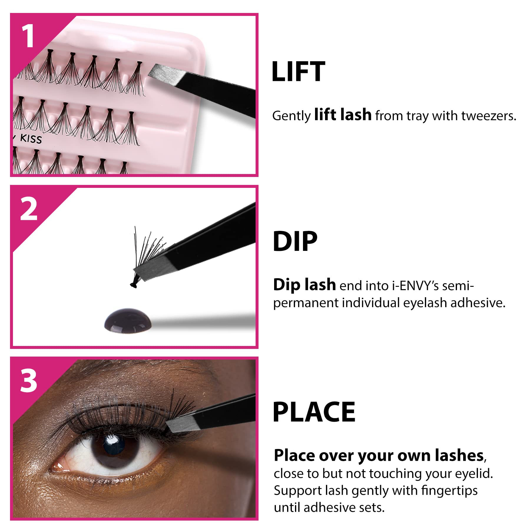 i-ENVY remover bottle close-up signals easy removal when needed.