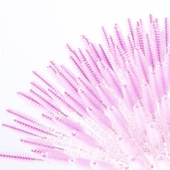 i-laesh crystal pink disposable spoolie for lashes extensions care and precise application.