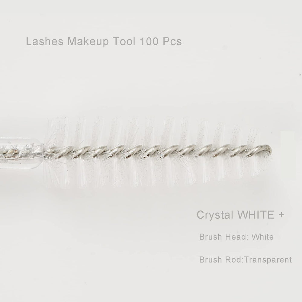 i-Laesh eyelash and eyebrow brush in use on brows and lashes.