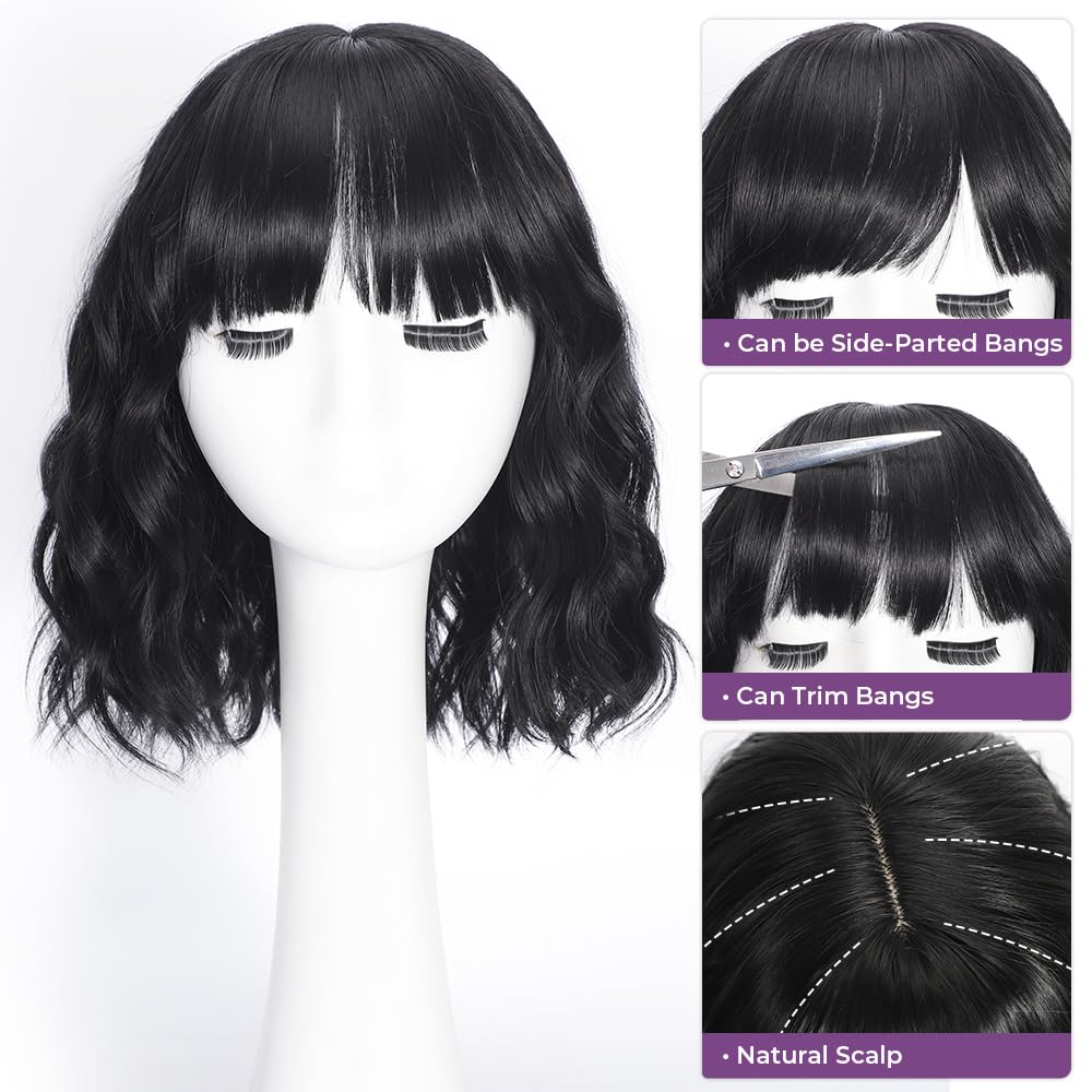 iAelev synthetic curly wig 12 inch, natural texture with minimal shedding.