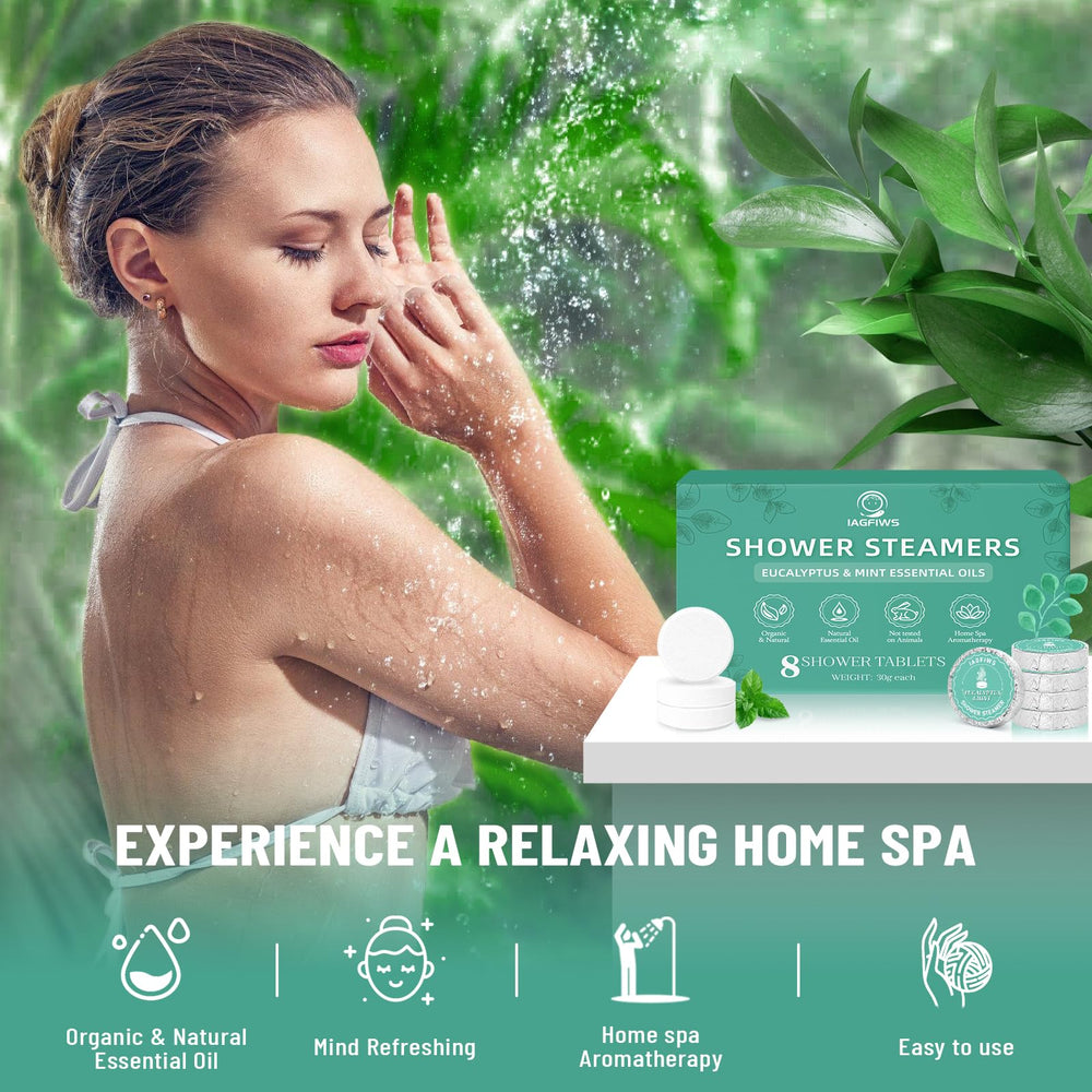 IAGFIWS aromatherapy shower bombs promote relaxation and easier breathing.
