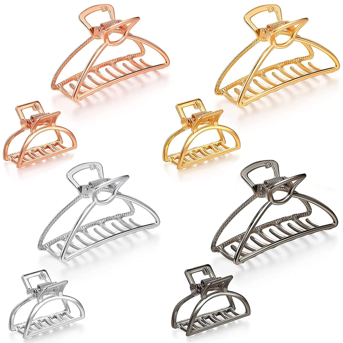 IAXSEE pinza metal grande de 3 pulgadas para fijar el cabello con firmeza.