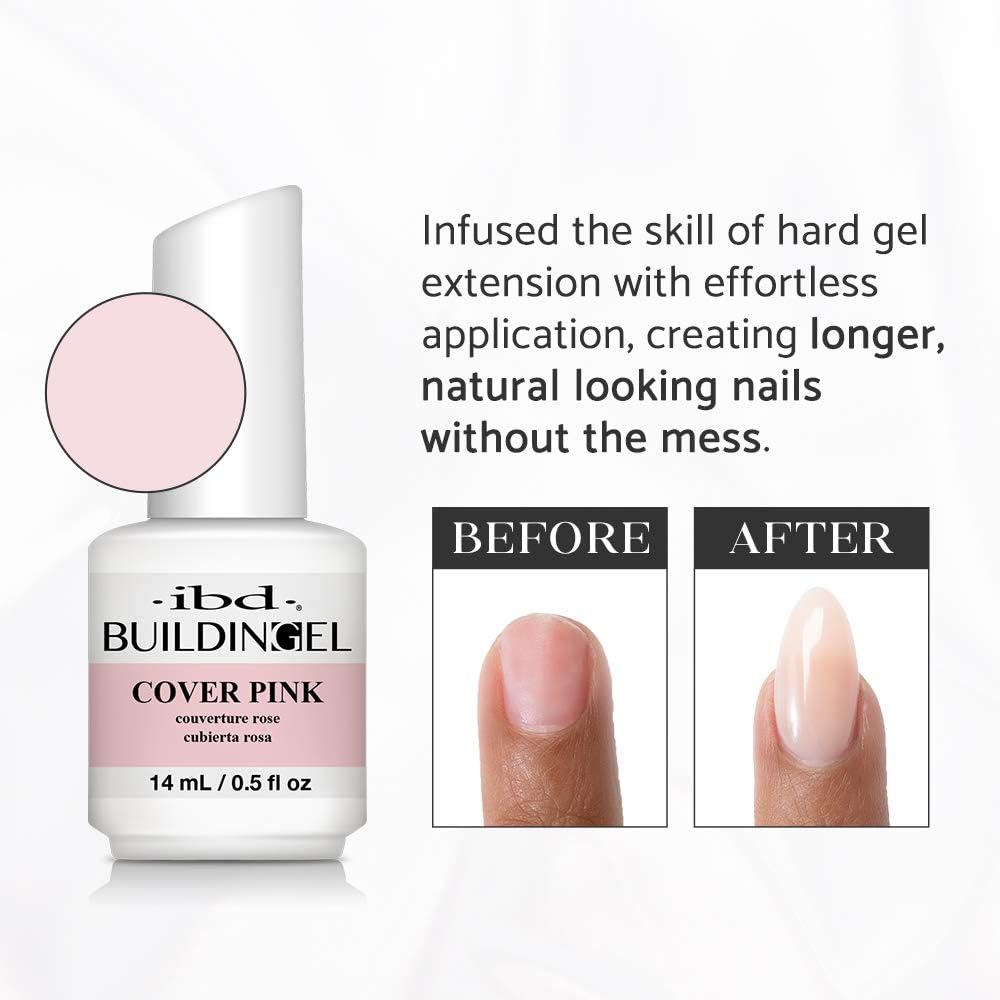IBD Building Gel curado en LED/UV para uñas más fuertes.