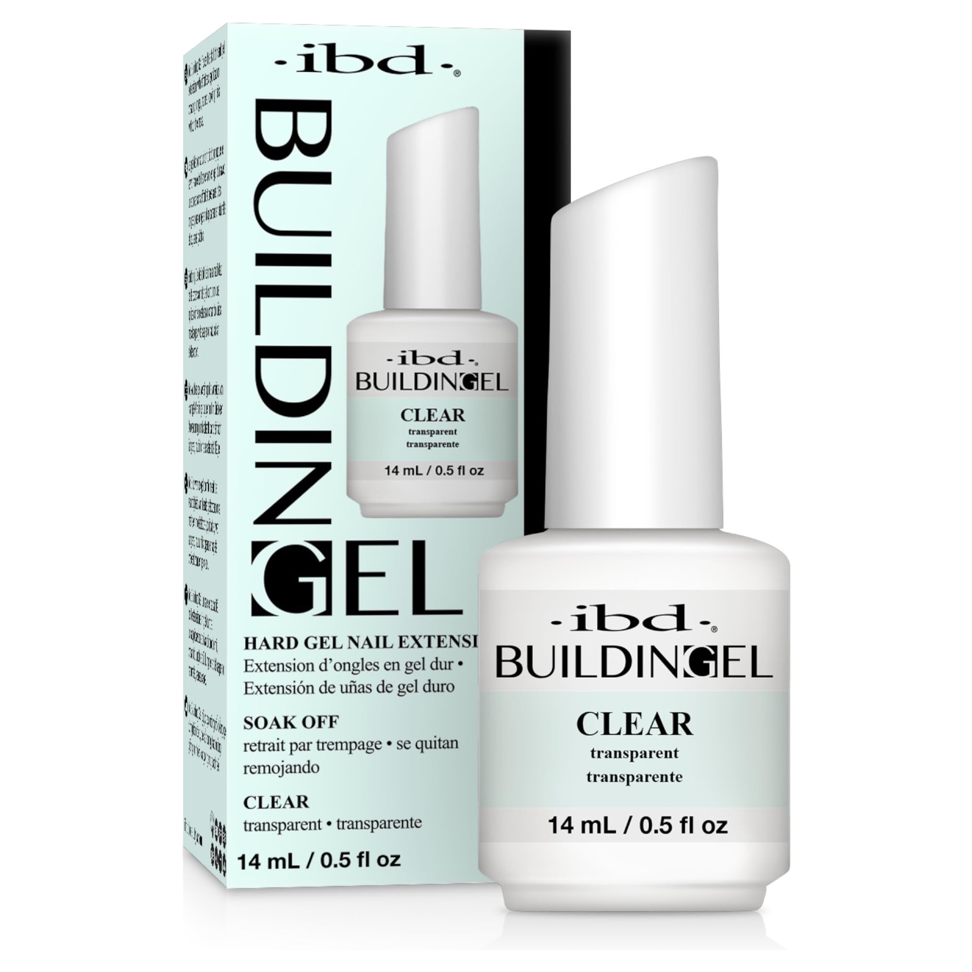 IBD Building Gel transparente en aplicación suave para uñas naturales.