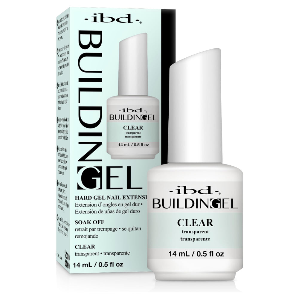 IBD Building Gel transparente en aplicación suave para uñas naturales.