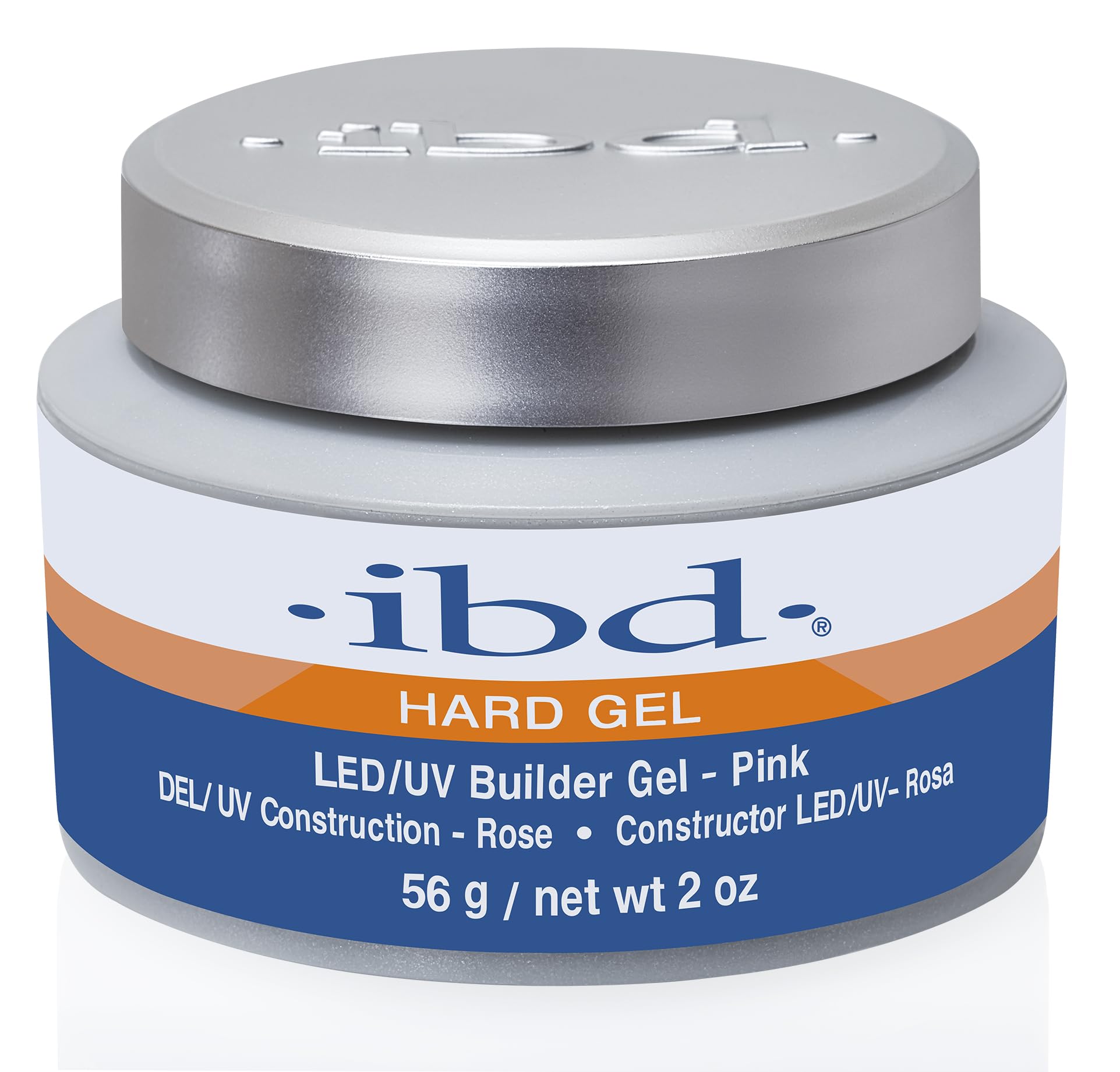 IBD gel de construcción rosado para extensiones y fortalecimiento de uñas, brillo duradero