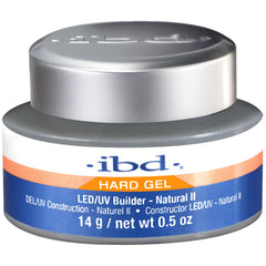 IBD Hard Gel LED/UV Natural II, botella con acabado natural ideal para uñas lisas
