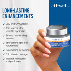 IBD Hard Gel LED/UV Natural II, textura suave para cobertura uniforme