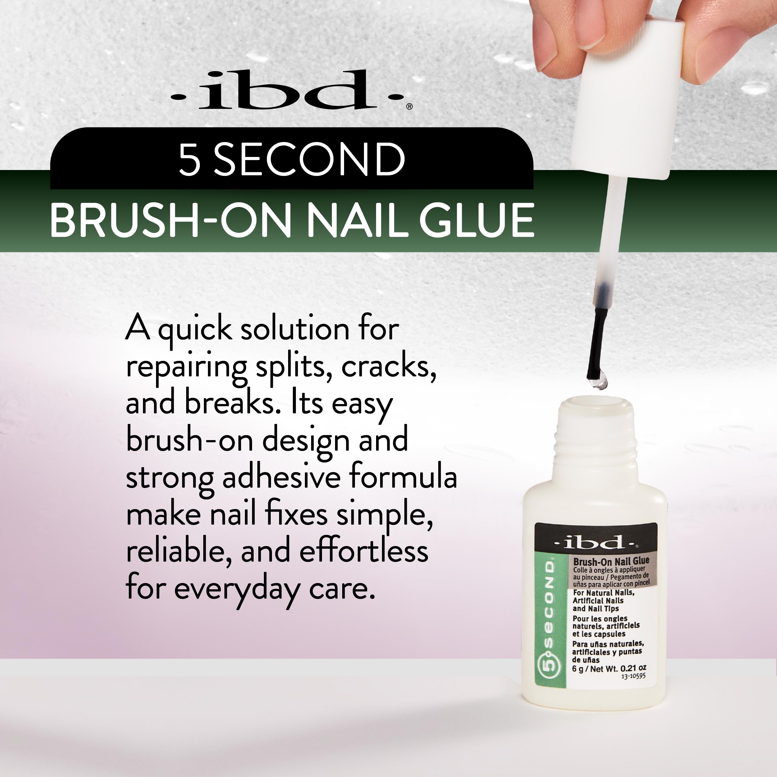 IBD pegamento para reparación de uñas con daño, fijación rápida