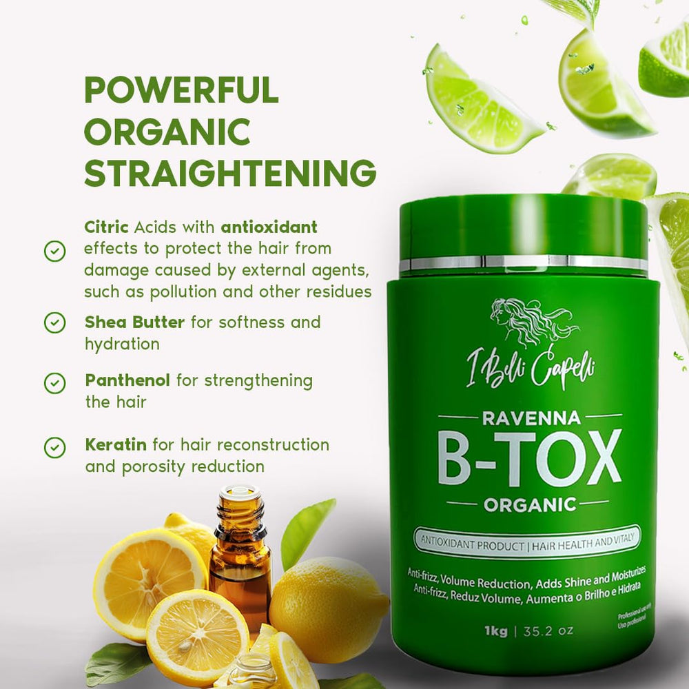 I Belli Capelli Ravenna B-tox applying to strands for smoothing.