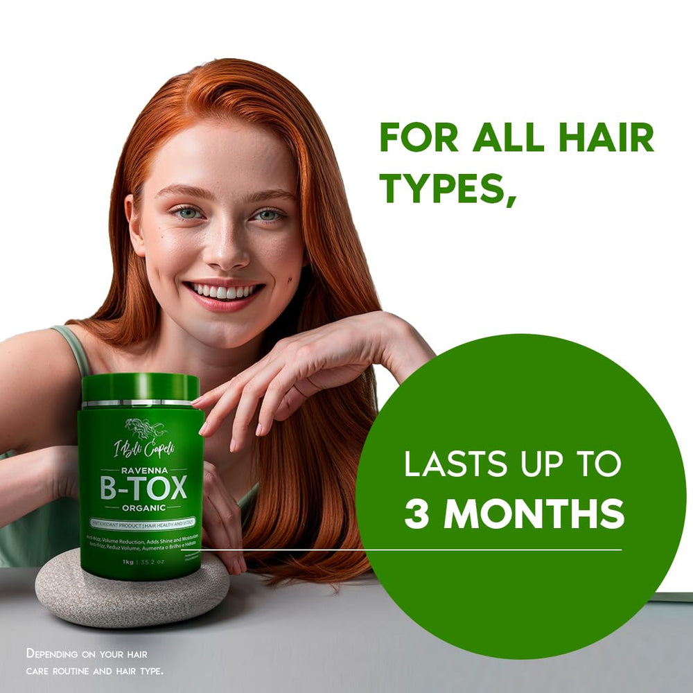 I Belli Capelli Ravenna B-tox mask on hair for deep conditioning.