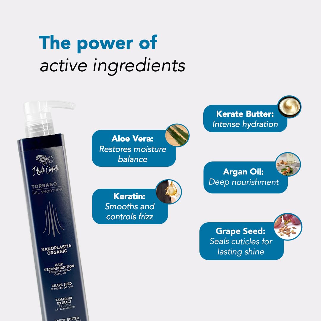 I Belli Capelli Torrano argan oil conditioning for softer hair.