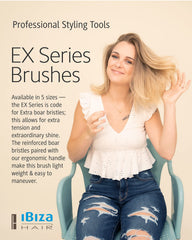 Ibiza Hair brush features reinforced bristles for durable, controlled styling