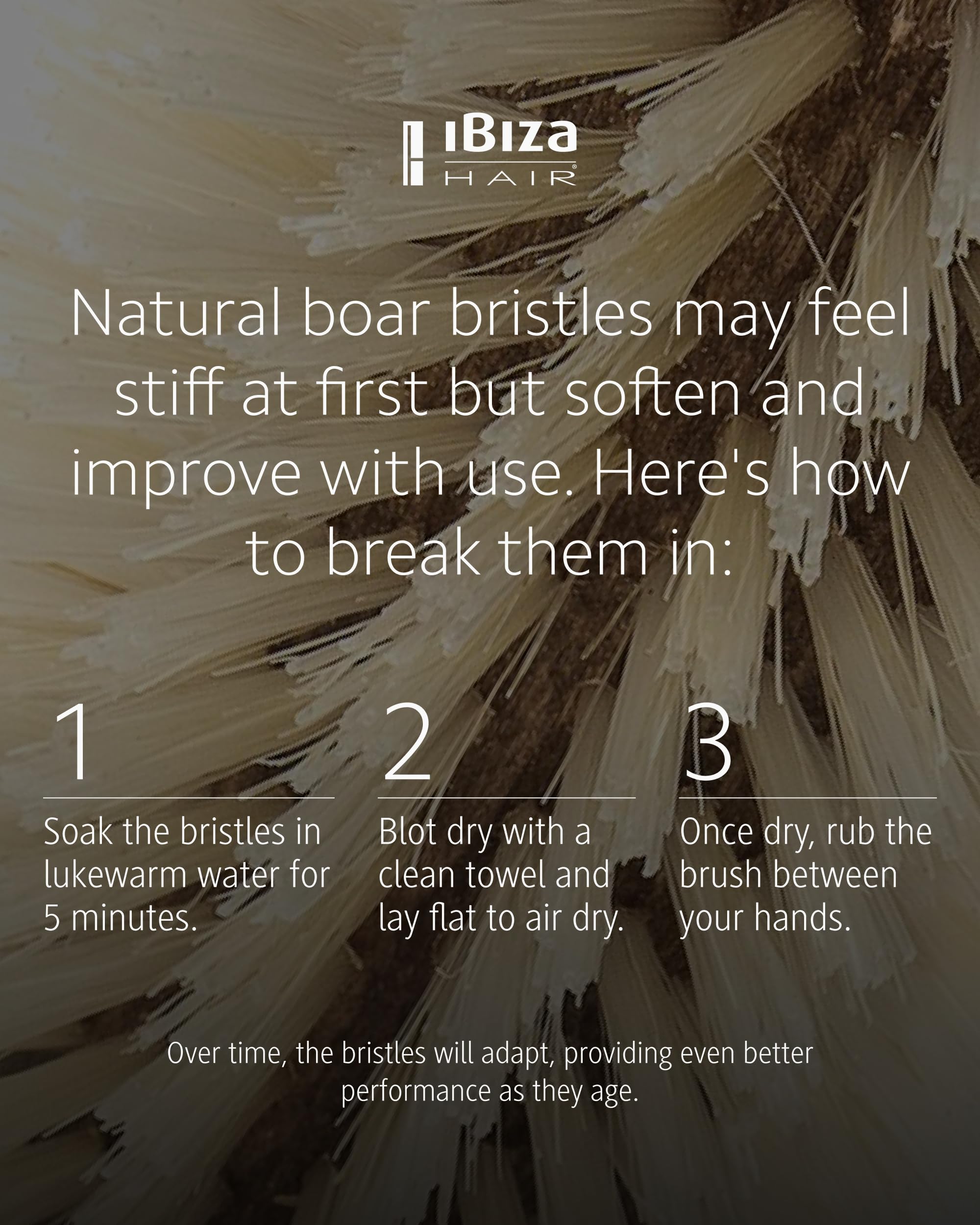 Ibiza Hair color treated hair brush designed for gentle styling