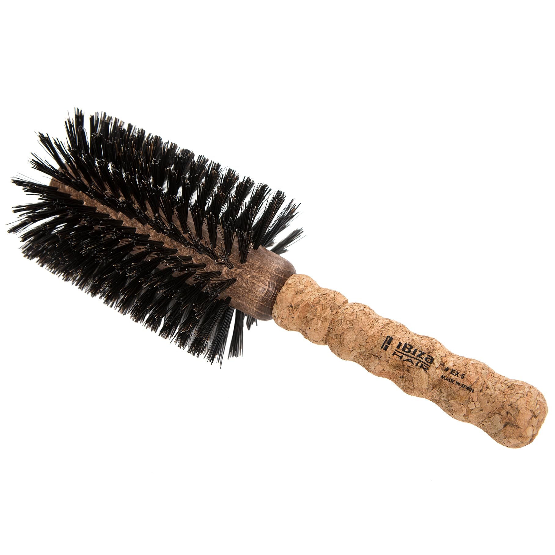 Ibiza Hair EX5-80mm round brush with boar bristles for smooth, shiny loose curls