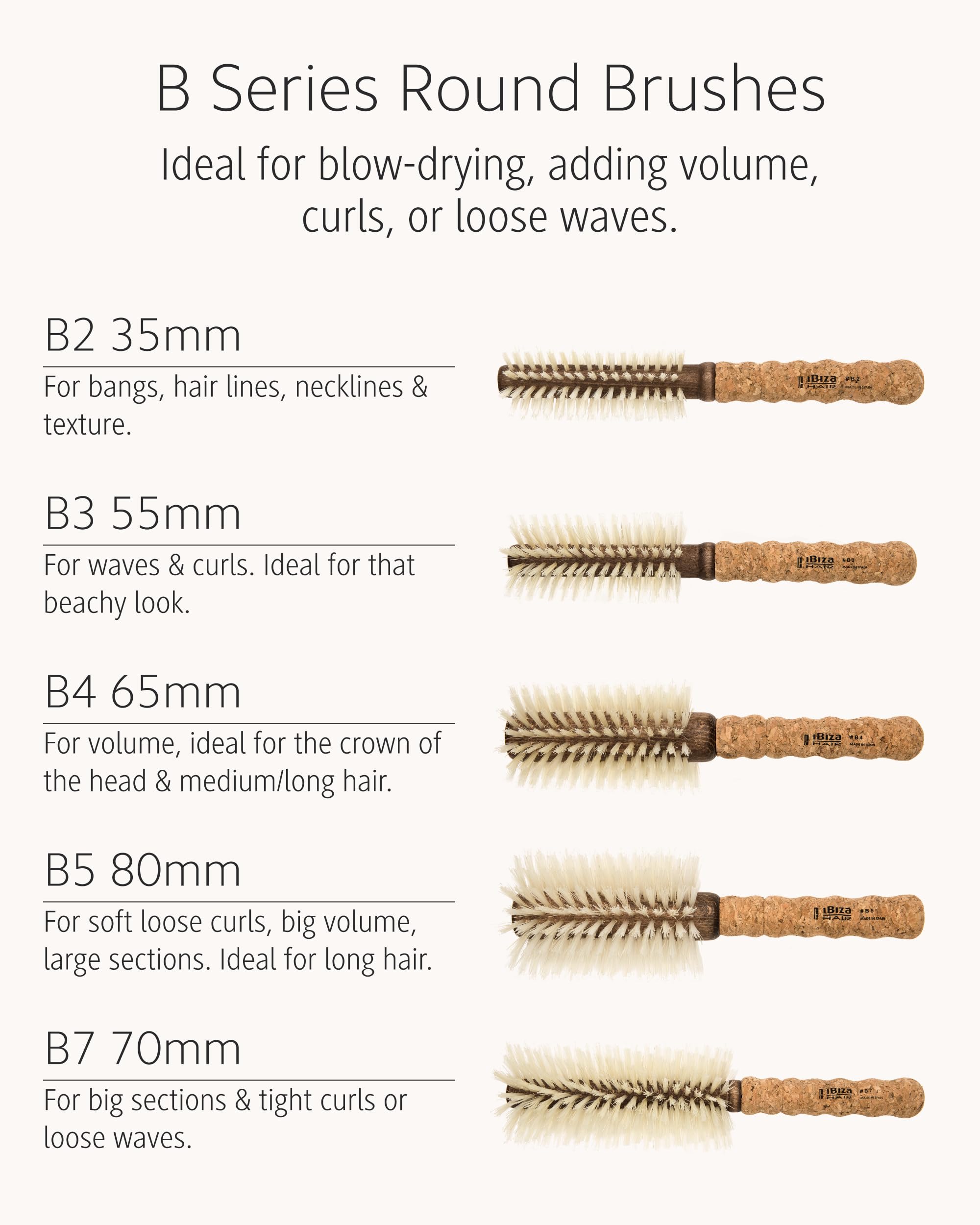 Ibiza Hair round brush delivers soft curls for natural movement