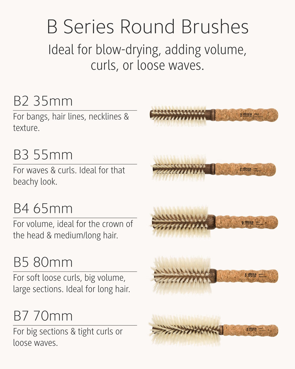 Ibiza Hair round brush delivers soft curls for natural movement
