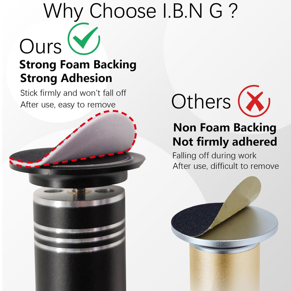 I·B·N G 100 grit disc closeup showing durable emery particles for gentle guidance