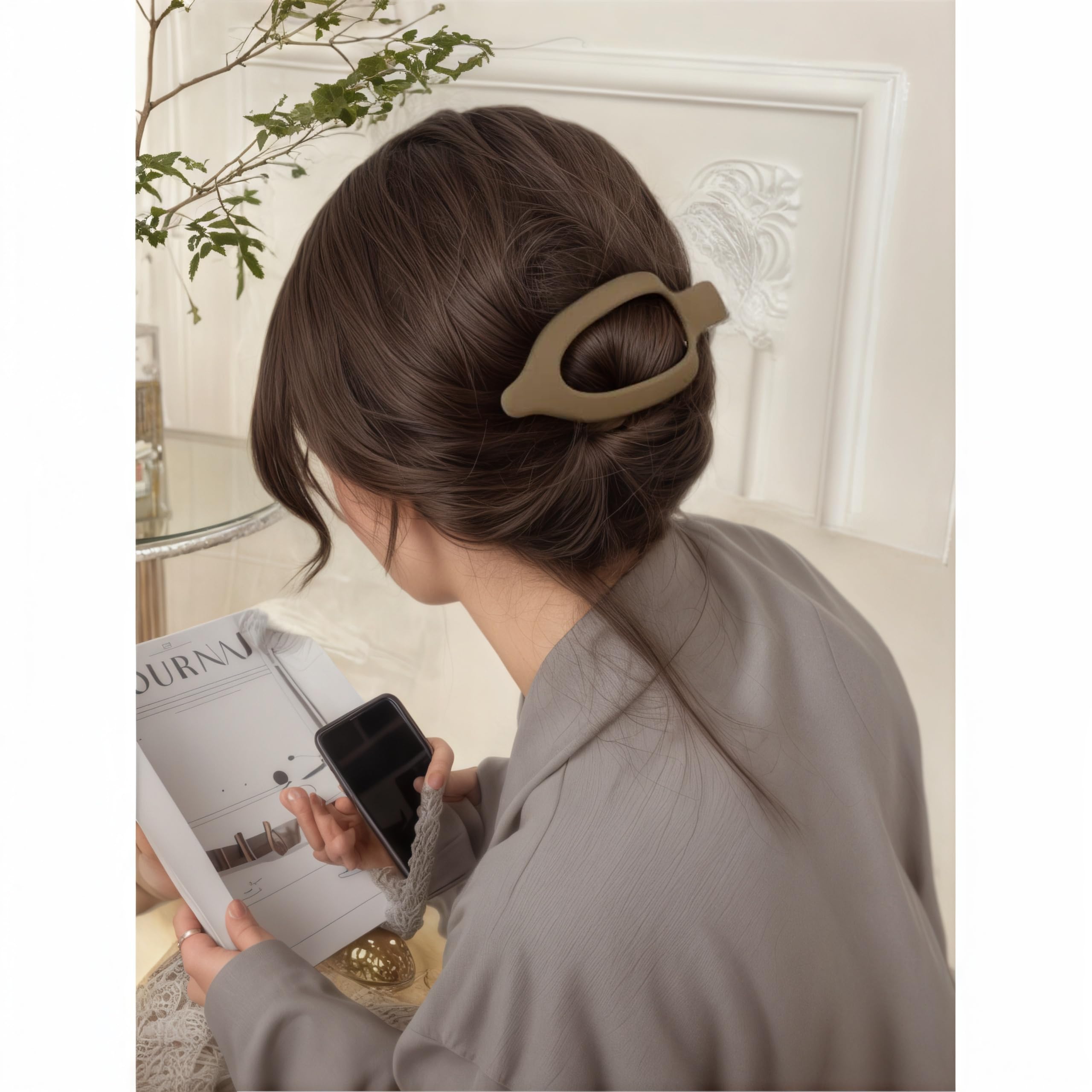 Ibubudu clips pelo agarre firme para cabello grueso sin dolor.
