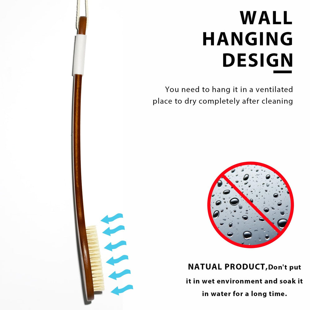ICANdOIT hanging rope keeps the brush dry between uses.