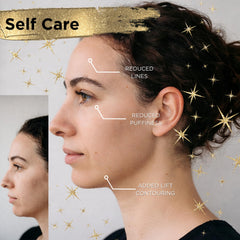 Icon Patch ICON Lymphatic Contour Brush jawline and neck contouring closeup.