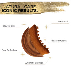 Icon Patch ICON Lymphatic Contour Brush dry brushing on face demonstrates even product spread.