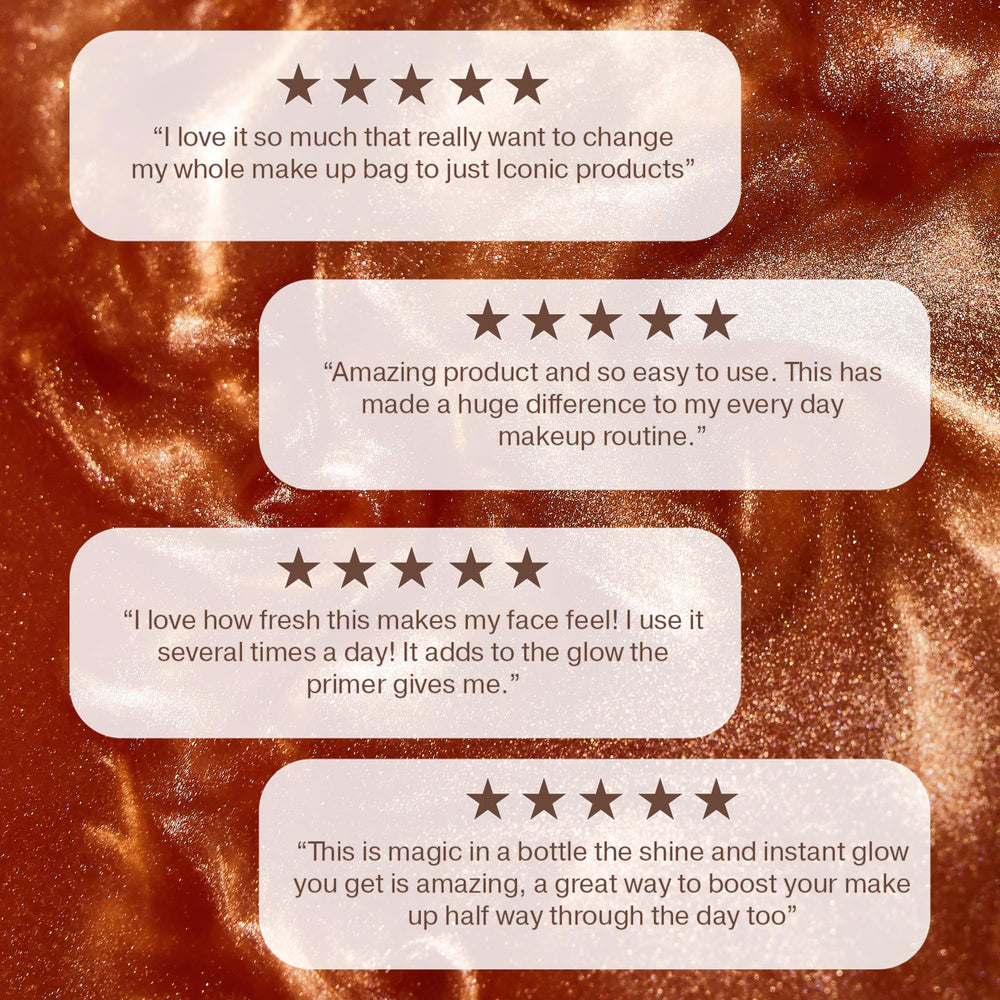 ICONIC LONDON Prep-Set-Glow cucumber and chamomile extracts close-up