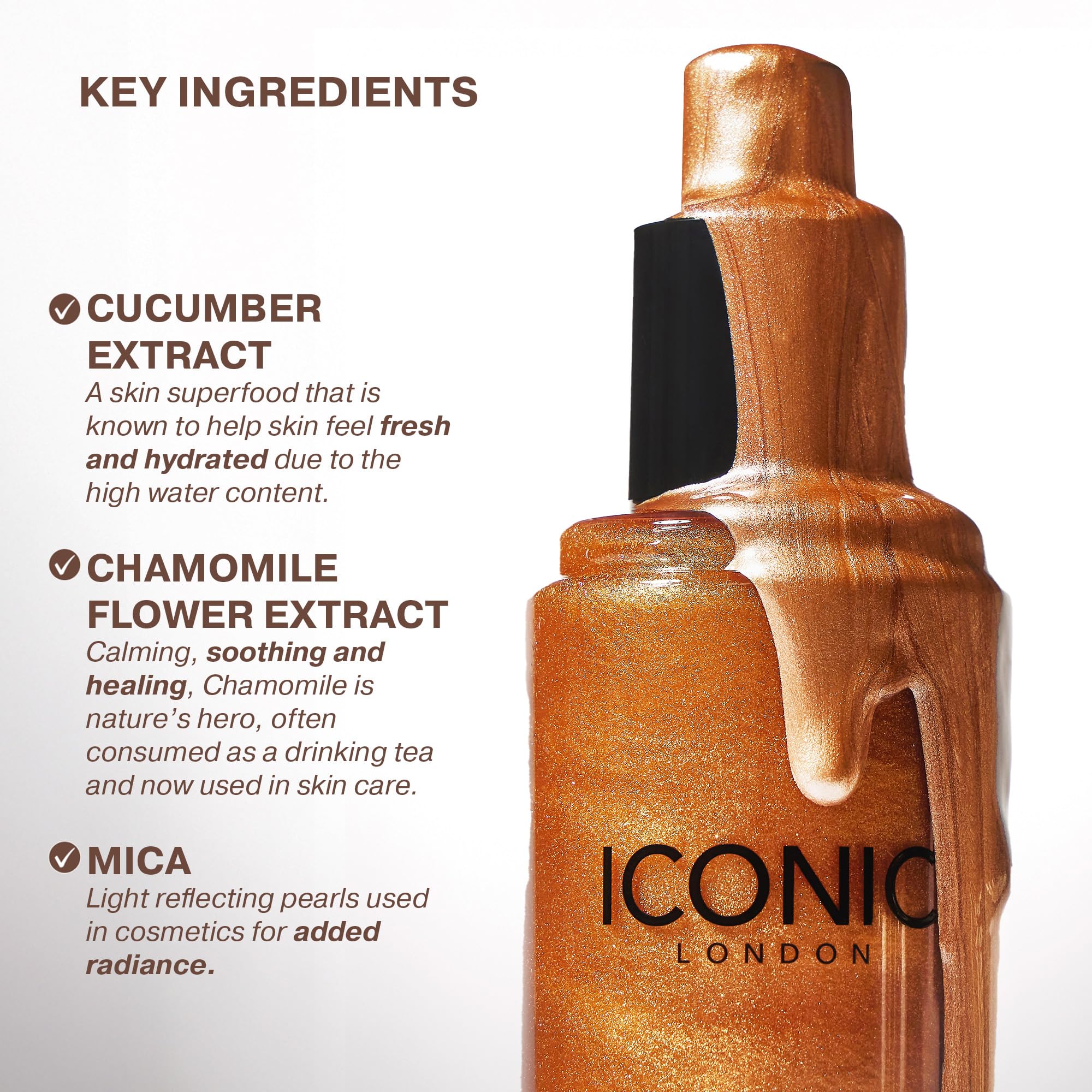 ICONIC LONDON Prep-Set-Glow mist dispersion captured mid-spray for even radiance