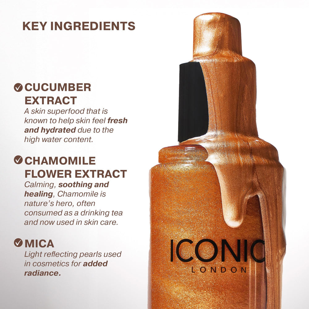 ICONIC LONDON Prep-Set-Glow mist dispersion captured mid-spray for even radiance