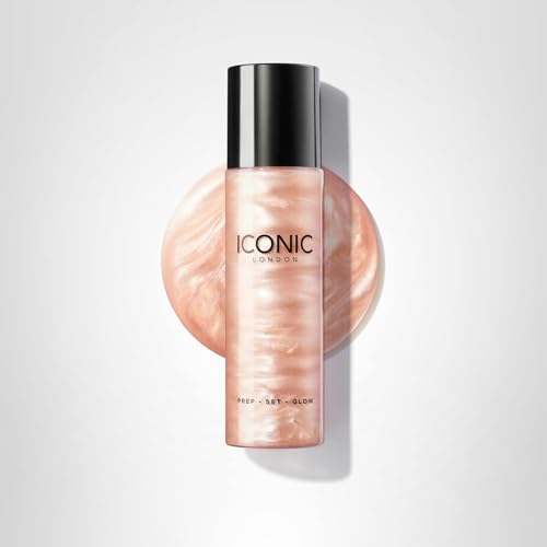 ICONIC LONDON Prep-Set-Glow multi-use spray supports pre-makeup, setting, or bare-faced glow.
