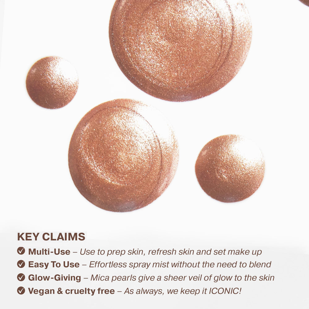 ICONIC LONDON Prep-Set-Glow on-skin glow for a dewy finish.
