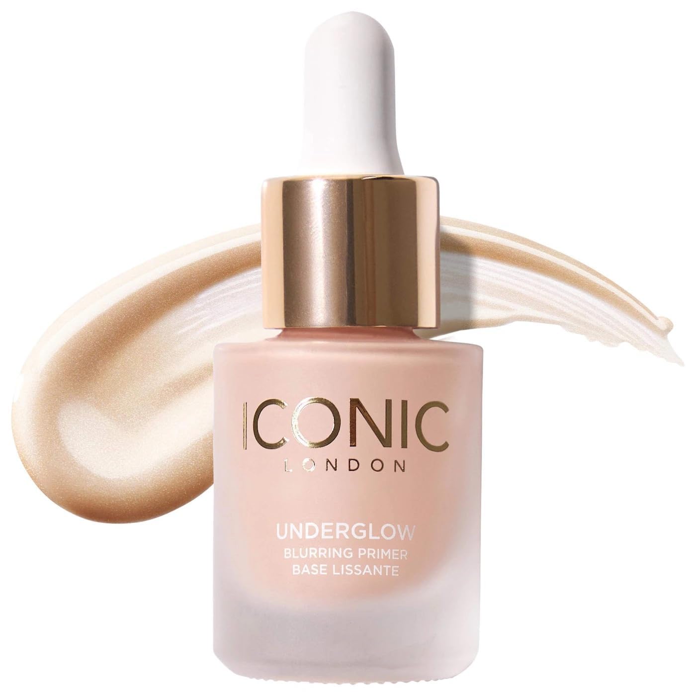 Iconic London Underglow Primer muestra una aplicación suave para un lienzo uniforme.